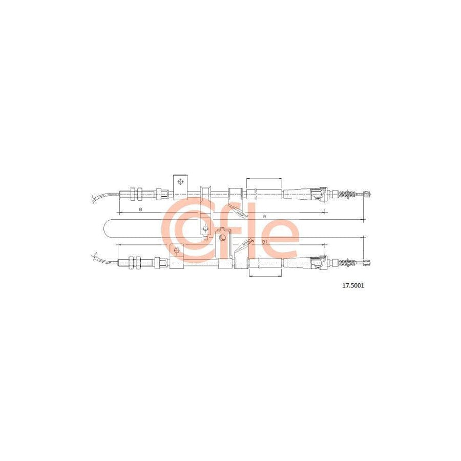 Cofle 17.5001 Hand Brake Cable for Suzuki Alto