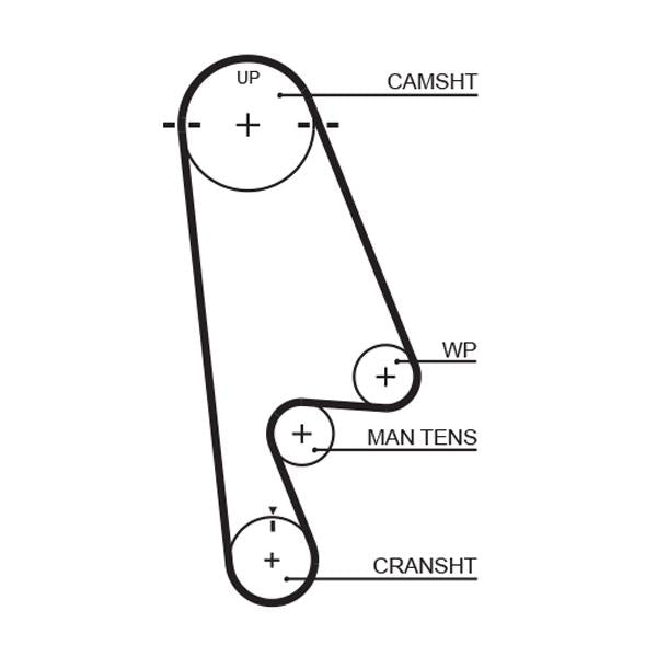 GATES GATT244RB Timing Belt