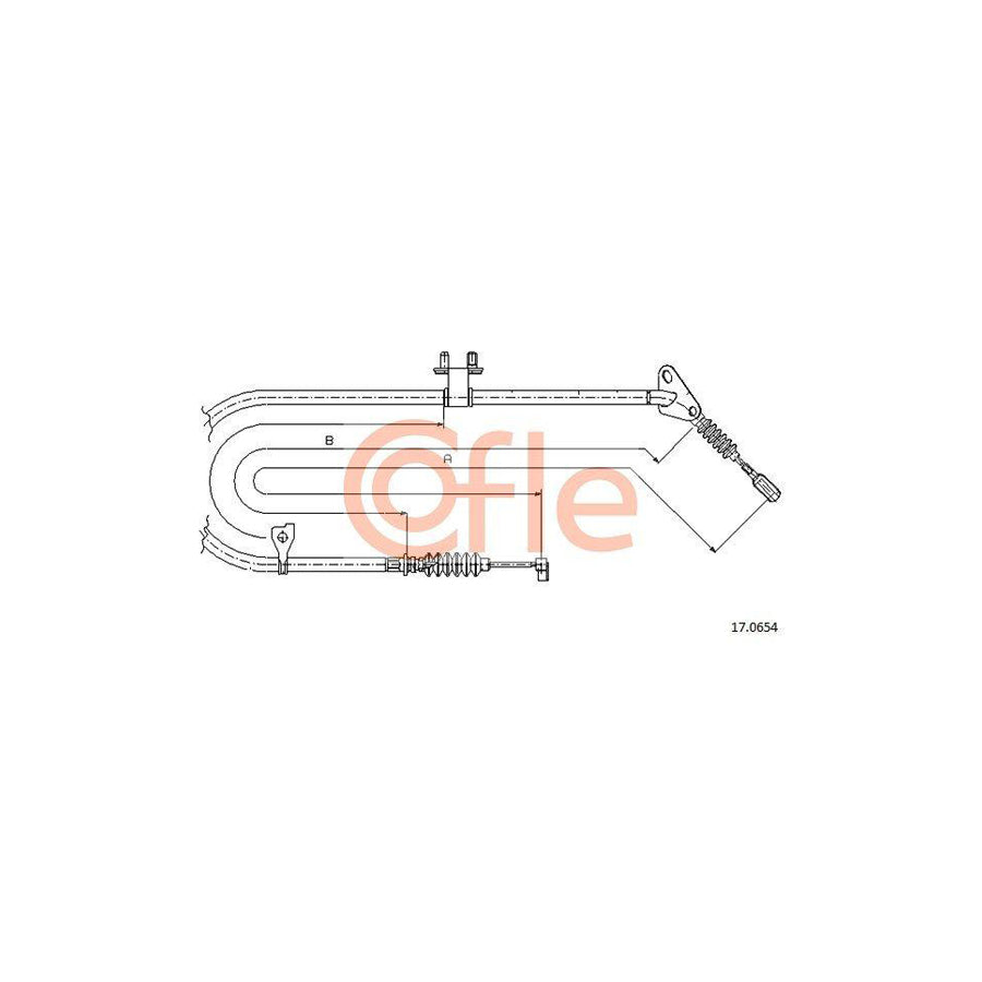 Cofle 92.17.0654 Hand Brake Cable for Mazda 323