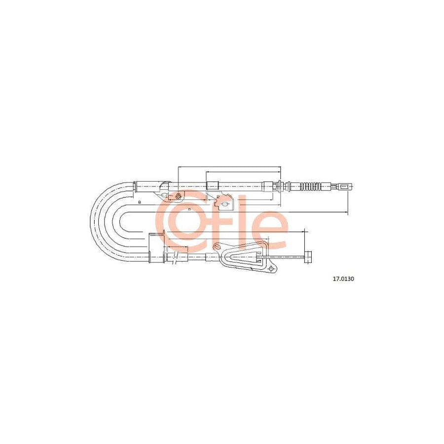 Cofle 17.0130 Hand Brake Cable for Nissan Almera