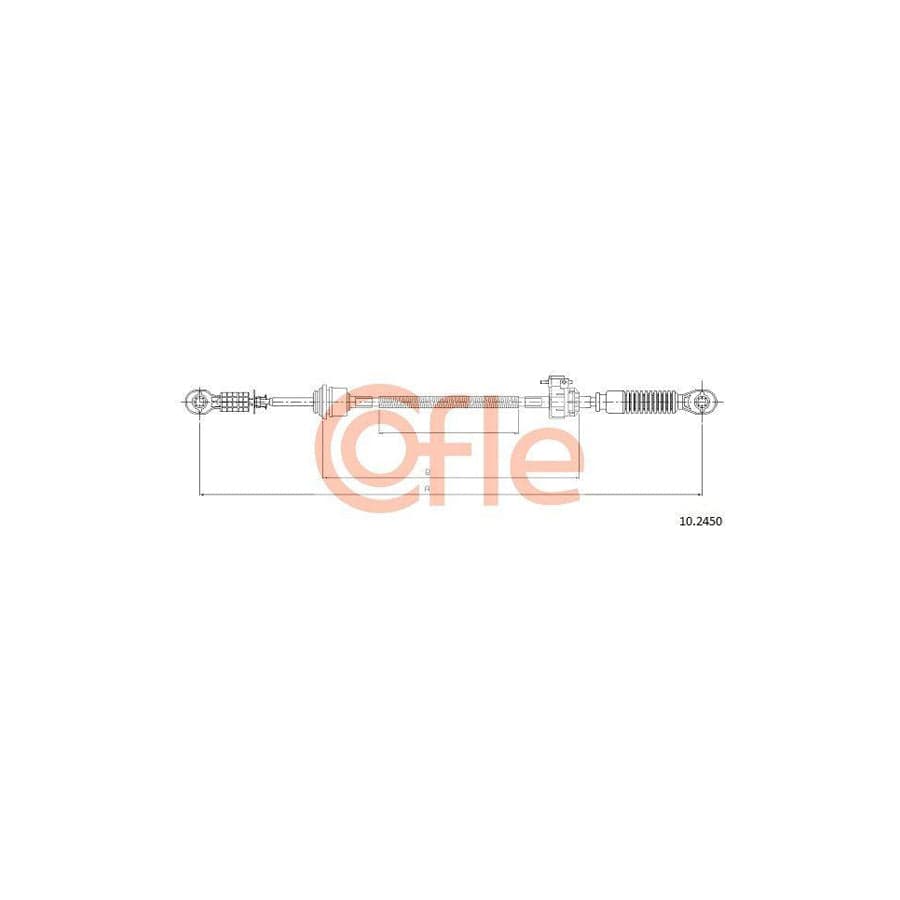 Cofle 92.10.2450 Cable, Manual Transmission for Ford Transit