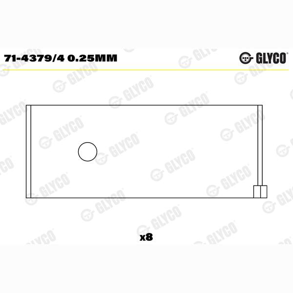 GLYCO 71-4379/40.25MM Connecting Rod Bearing
