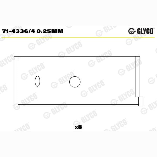GLYCO 71-4336/40.25MM Connecting Rod Bearing