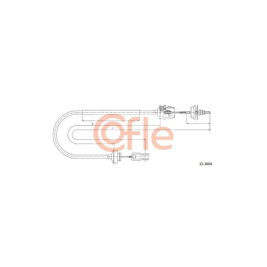 Cofle 15.3604 Clutch Cable for Peugeot 205