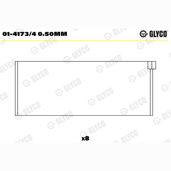GLYCO 01-4173/40.50MM Connecting Rod Bearing