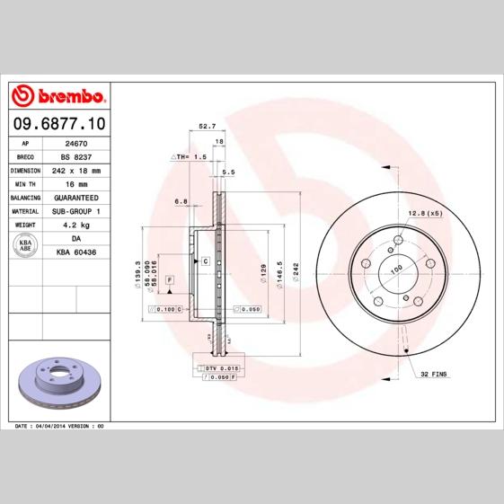 BPART F-1553 Disc Brake Caliper Repair Kit