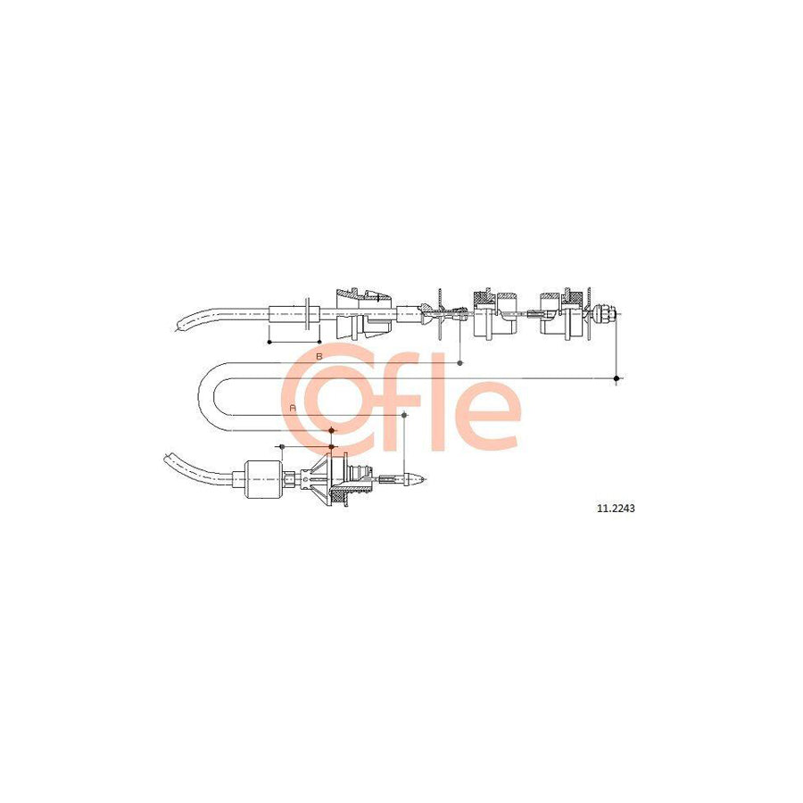 Cofle 92.11.2243 Clutch Cable for Citroen Xantia