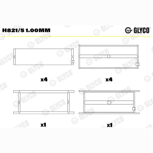 GLYCO H8215100MM Crankshaft Bearing