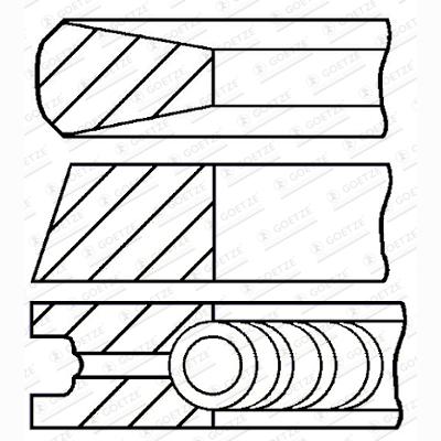 GOETZE 08-425500-00 Piston Ring Kit
