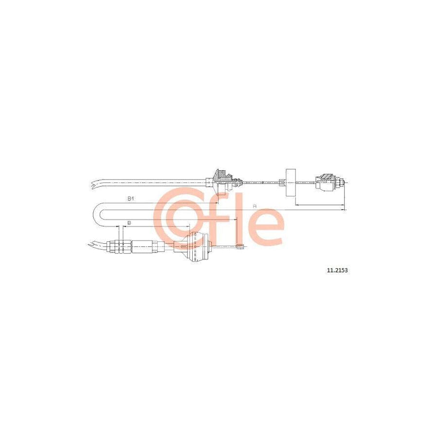 Cofle 11.2153 Clutch Cable for Citroen Xsara