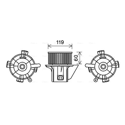 AVA COOLING CN8299AVA Interior Blower Electric Motor