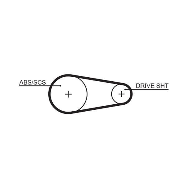 GATES GAT5204XS Timing Belt