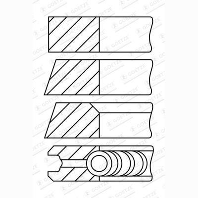 GOETZE 08-407000-10 Piston Ring Kit