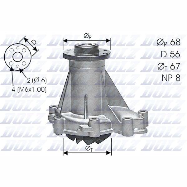 DOLZ DOLZM176 Water Pump
