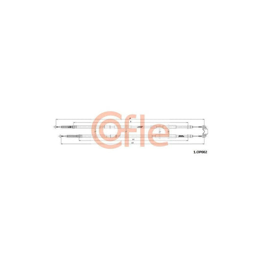 Cofle 1.Op002 Hand Brake Cable for Opel Astra Classic Saloon (A04)