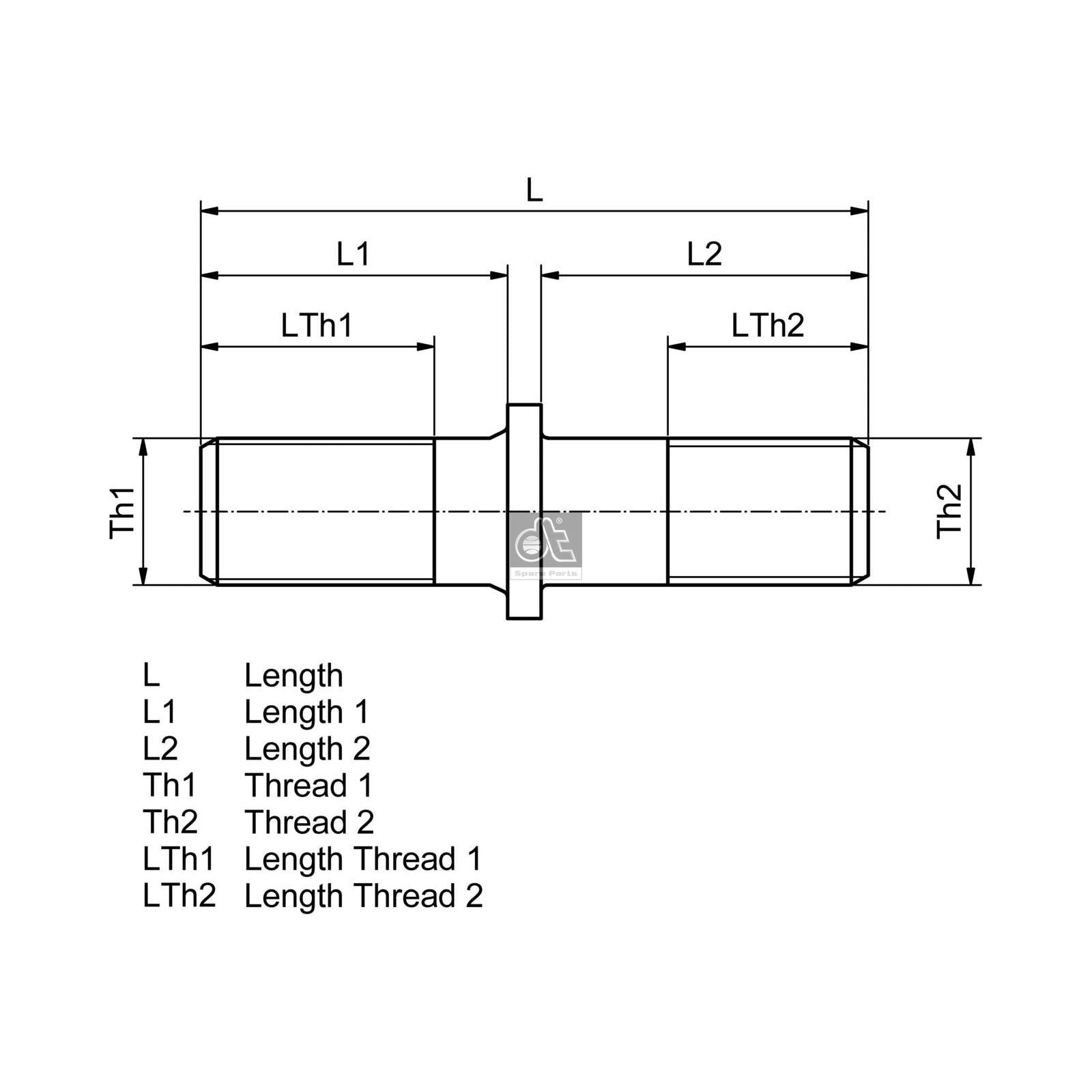 DT SPARE PARTS 10.10010 Wheel Bolt