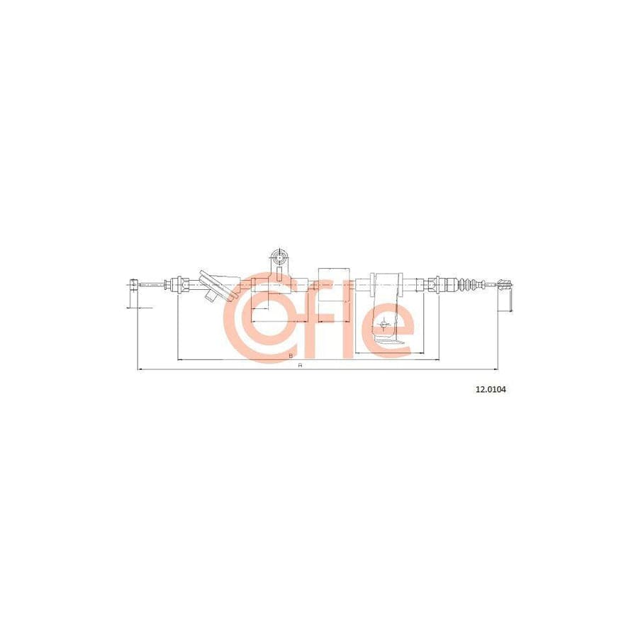 Cofle 92.12.0104 Hand Brake Cable