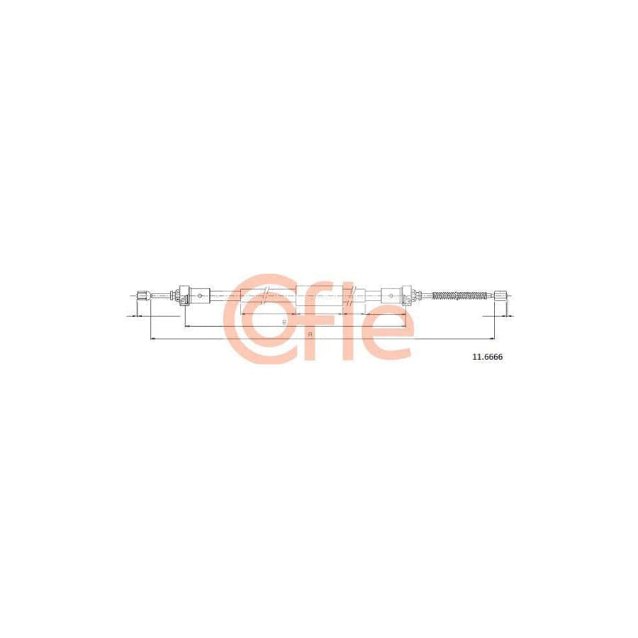 Cofle 92.11.6666 Hand Brake Cable