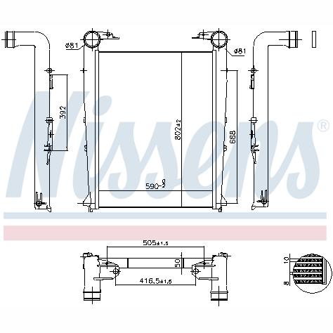 NISSENS NIS97027 Charge Air Cooler
