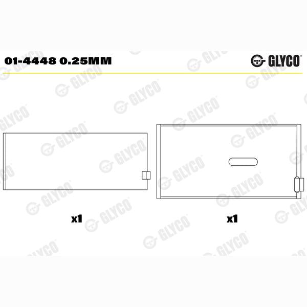 GLYCO 01-44480.25MM Connecting Rod Bearing