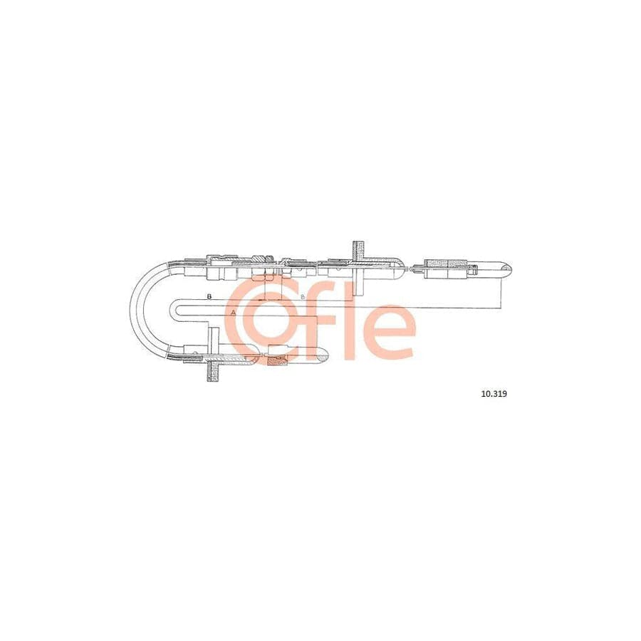 Cofle 92.10.319 Clutch Cable for Audi 80