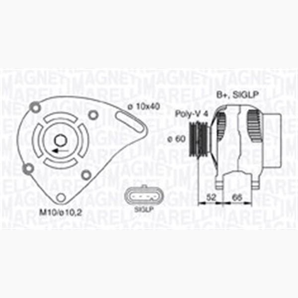 MAGNETI MARELLI 063731253010 Alternator