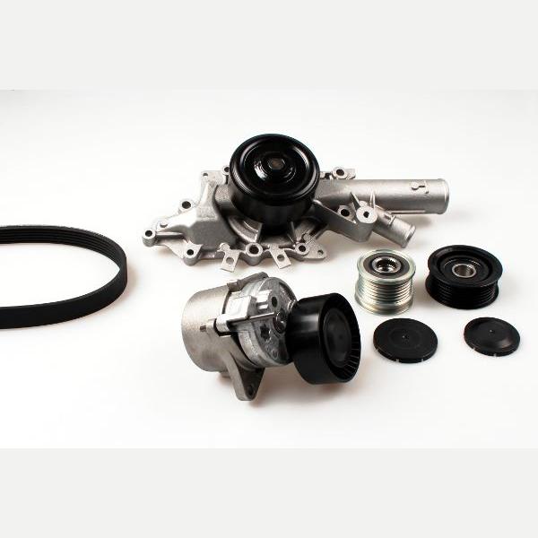 HEPU PK01351 Water Pump + V-Ribbed Belt Kit