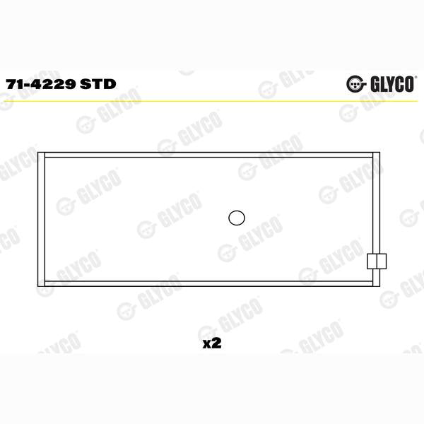 GLYCO 71-4229STD Connecting Rod Bearing
