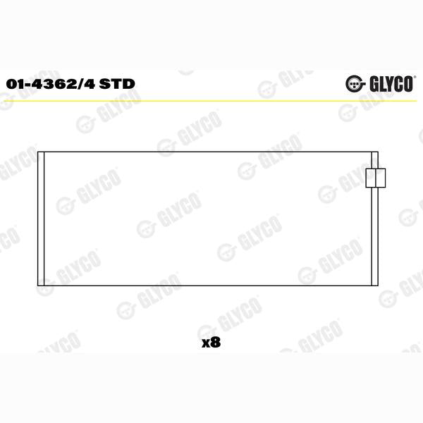 GLYCO 01-4362/4STD Connecting Rod Bearing