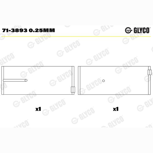 GLYCO 71-38930.25MM Connecting Rod Bearing