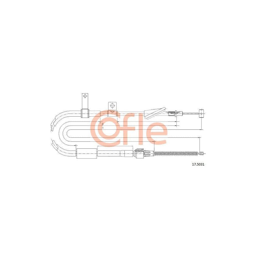 Cofle 17.5031 Hand Brake Cable for Suzuki Swift
