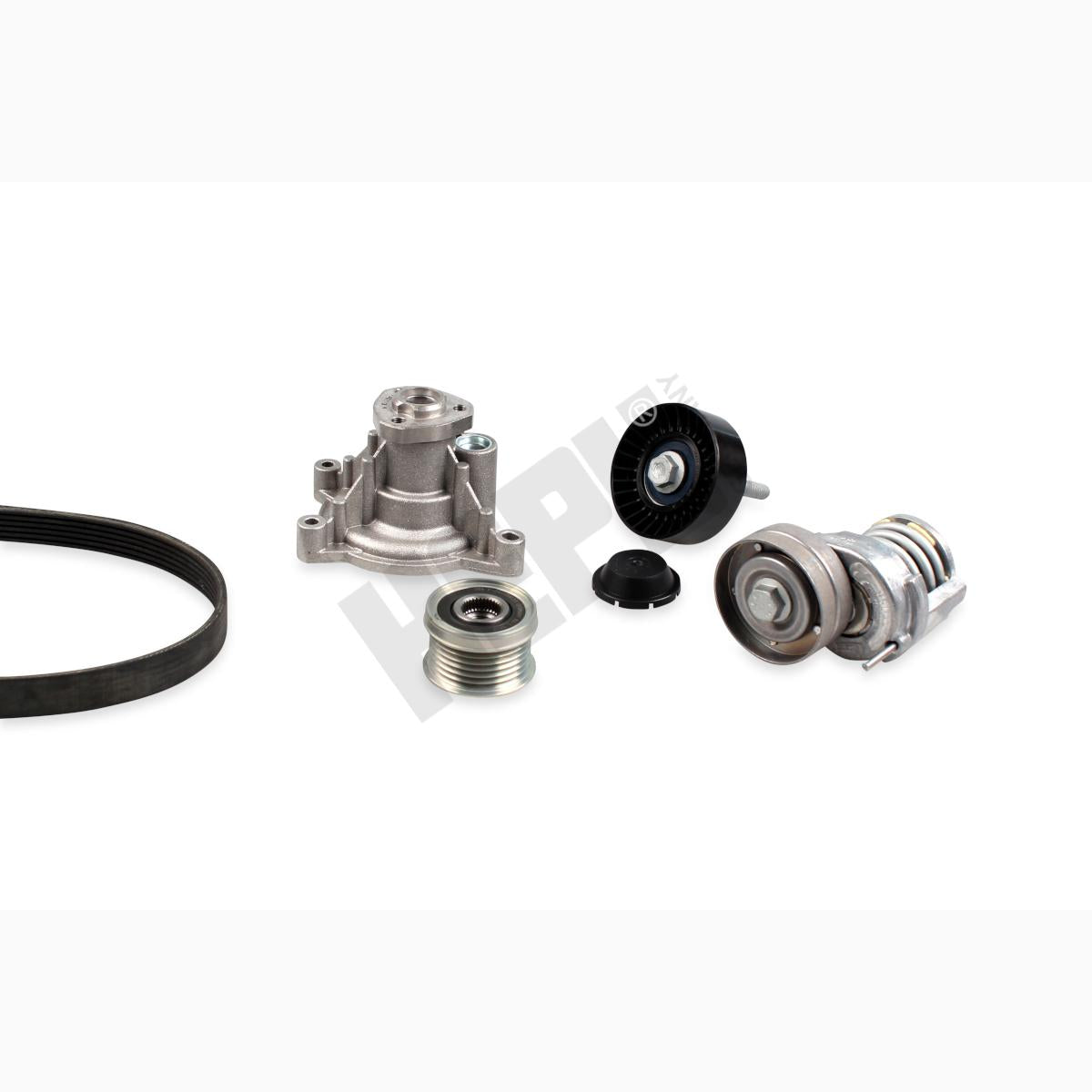 HEPU PK05700 Water Pump + V-Ribbed Belt Kit