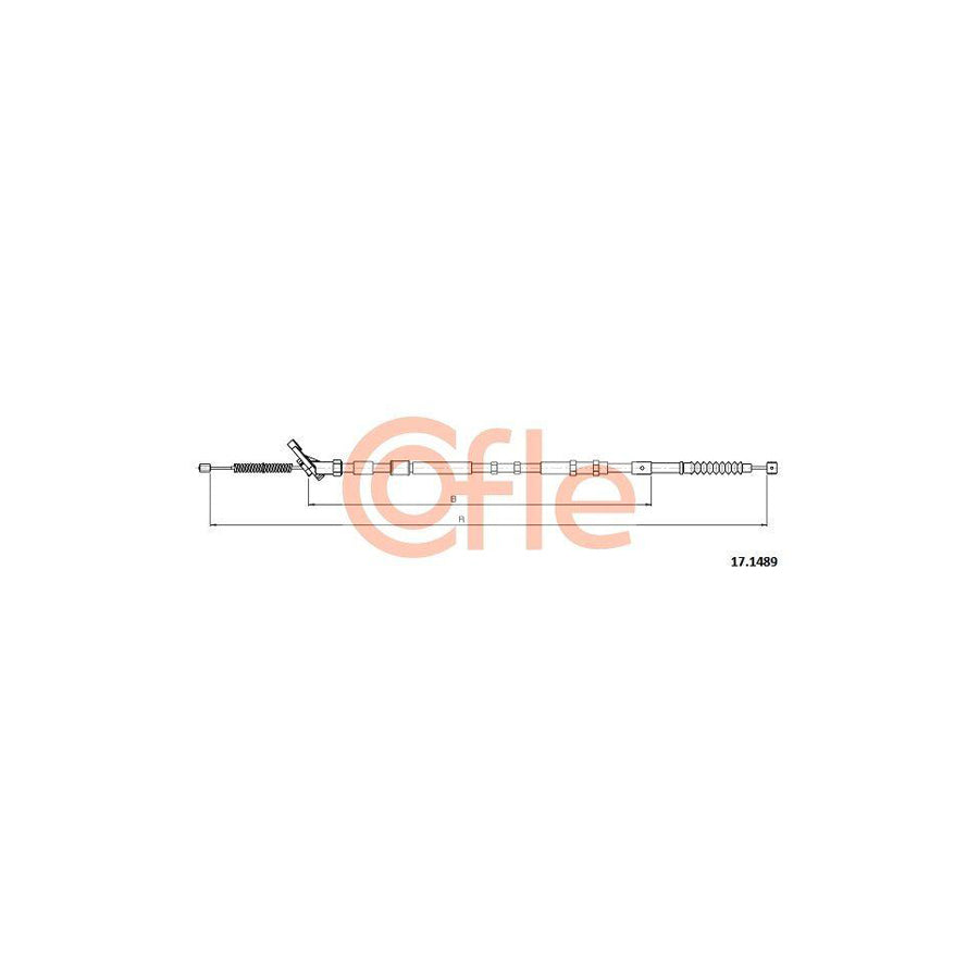 Cofle 17.1489 Hand Brake Cable for Toyota Avensis Verso (M2)