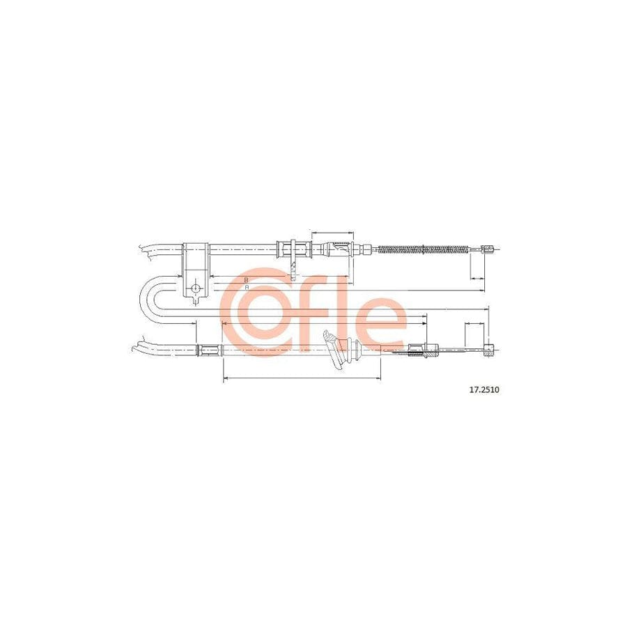 Cofle 17.2510 Hand Brake Cable