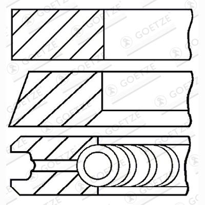GOETZE 08-432905-00 Piston Ring Kit