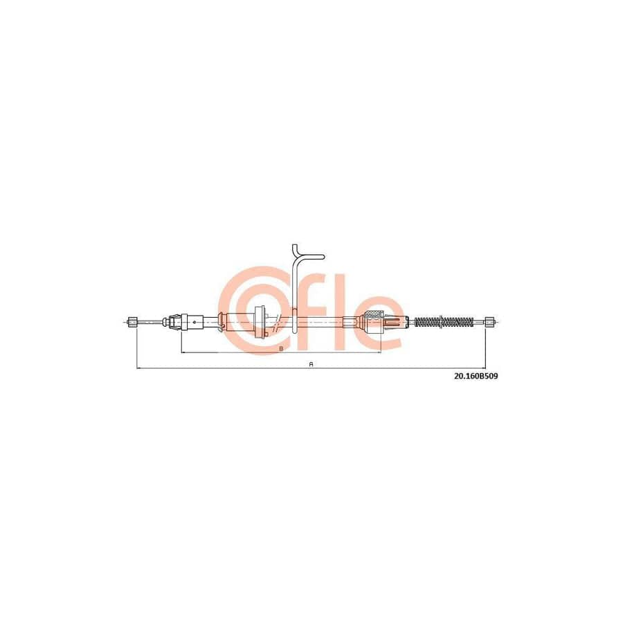 Cofle 20.160B509 Hand Brake Cable for Jeep Cherokee III (Kj)