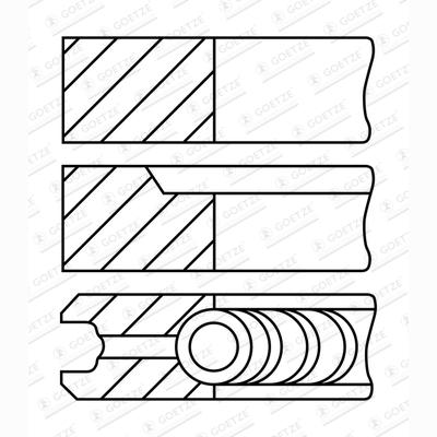 GOETZE 08-407100-10 Piston Ring Kit