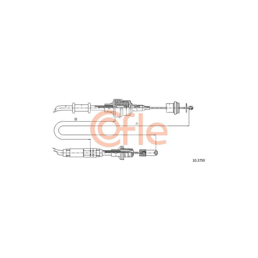 Cofle 10.3750 Clutch Cable for Saab 900