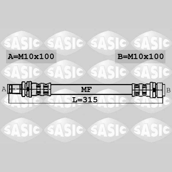 SASIC SAS6606004 Brake Hose