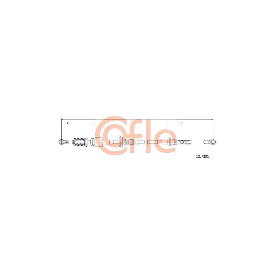 Cofle 92.12.7281 Cable, Manual Transmission