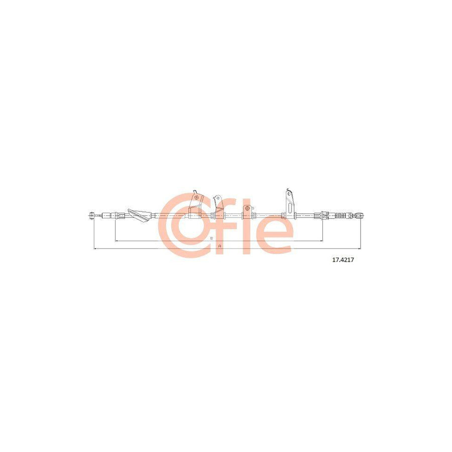 Cofle 17.4217 Hand Brake Cable for Honda CIVIC
