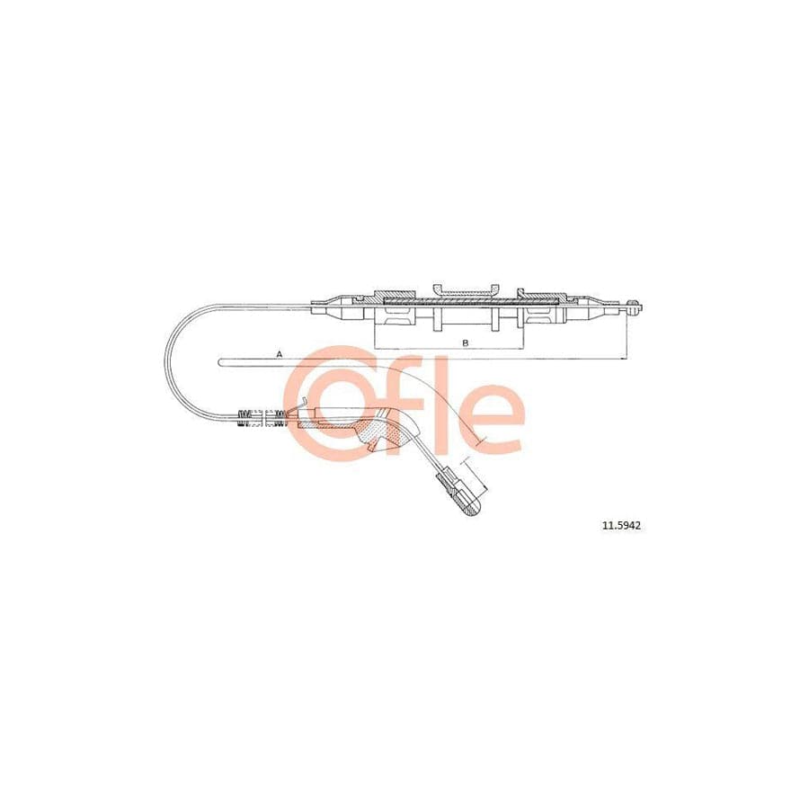 Cofle 11.5942 Hand Brake Cable for Opel Vectra