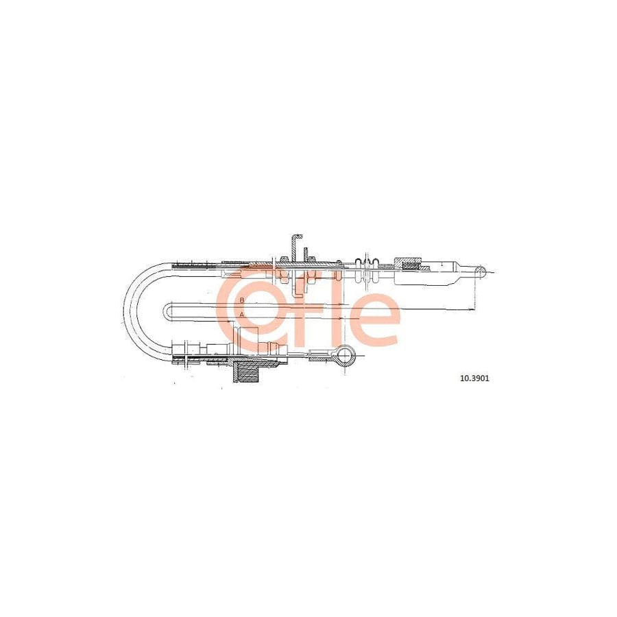 Cofle 10.3901 Clutch Cable for Lada Samara