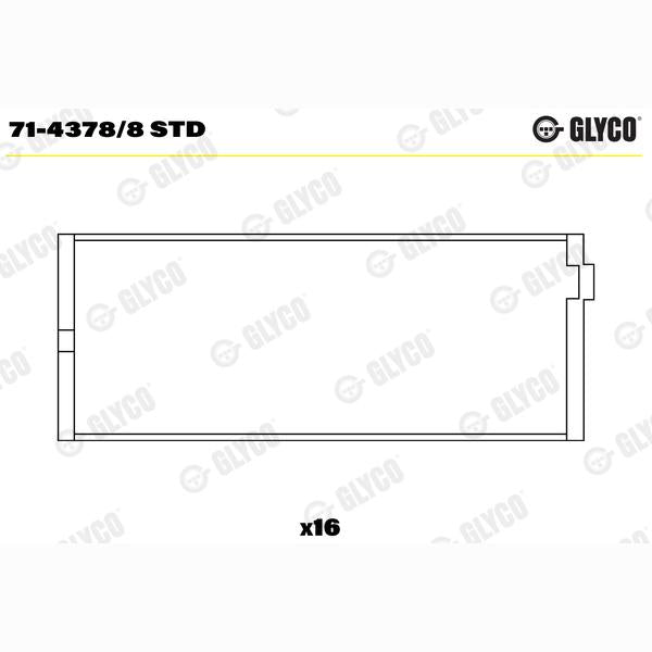 GLYCO 71-4378/8STD Connecting Rod Bearing