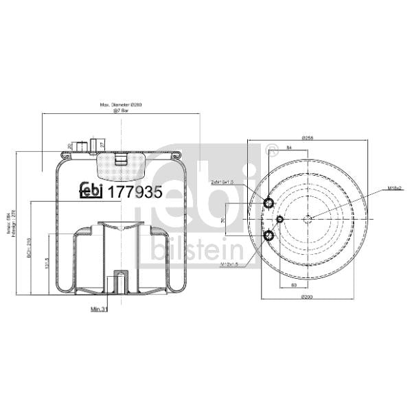 FEBI FE177935 Air Suspension Bellow
