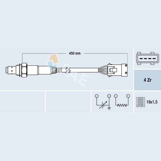 FAE AE77162 Lambda Sensor