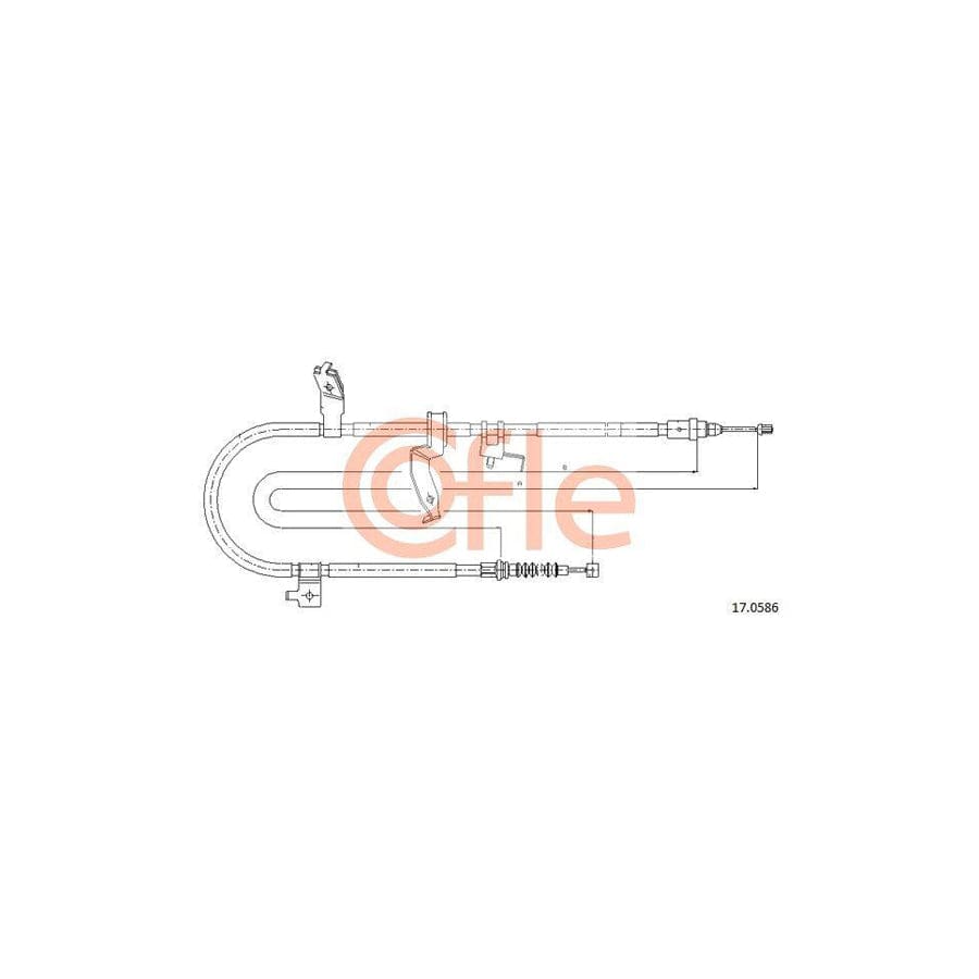 Cofle 17.0586 Hand Brake Cable for Mazda 5