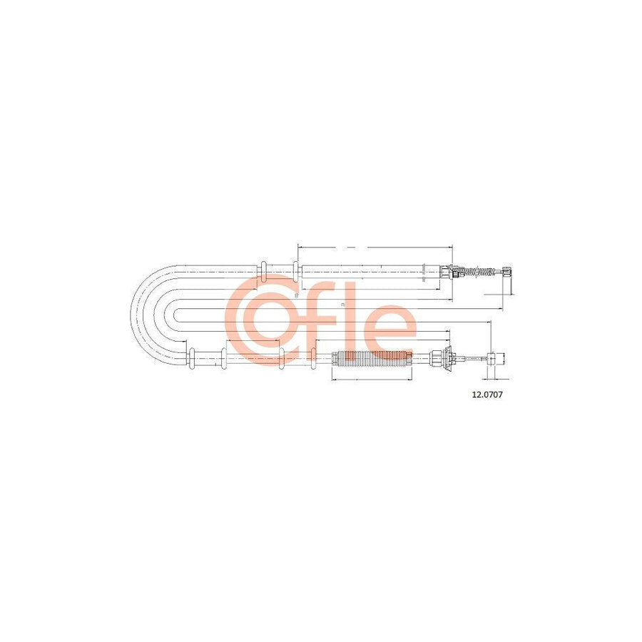 Cofle 12.0707 Hand Brake Cable for Fiat Doblo