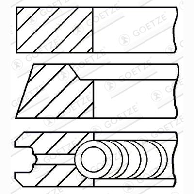 GOETZE 08-431300-00 Piston Ring Kit