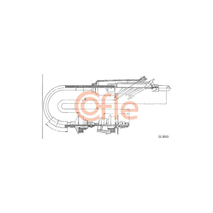 Cofle 11.3013 Clutch Cable for Peugeot 106